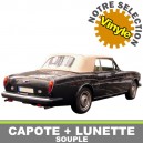 Capote auto Rolls Royce Silver Shadow cabriolet en Vinyle Everflex avec lunette arri&egrave;re en PVC