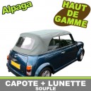 Capote auto Rover Mini cabriolet en Alpaga Sonnenland avec lunette arri&egrave;re en PVC