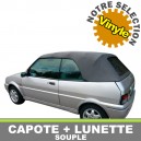 Capote auto Rover 114 cabriolet en Vinyle avec lunette arri&egrave;re en PVC