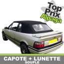 Capote auto Rover 214 cabriolet en Alpaga Twillfast II avec lunette arri&egrave;re en PVC