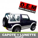 Capote 4x4 Suzuki Samurai SJ 410 cabriolet en Vinyle avec lunette arri&egrave;re en PVC