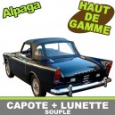 Capote auto Sunbeam Alpine s&eacute;rie 1 cabriolet en Alpaga avec lunette arri&egrave;re en PVC