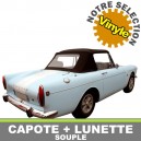Capote auto Sunbeam Tiger MK2 cabriolet en vinyle avec lunette arri&egrave;re en PVC