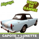 Capote auto Sunbeam Tiger MK2 cabriolet en Alpaga avec lunette arri&egrave;re en PVC