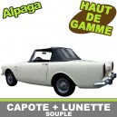 Capote auto Sunbeam 1725 cabriolet en Alpaga avec lunette arri&egrave;re en PVC