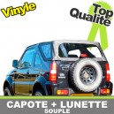 Capote 4x4 Suzuki Jimny cabriolet en vinyle avec lunettes arri&egrave;res en PVC