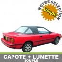 Capote arri&egrave;re Toyota Celica T16 Targa en Vinyle avec lunette arri&egrave;re en PVC