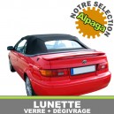 Lunette arri&egrave;re en verre pour capote Toyota Paseo en Alpaga Stayfast 2