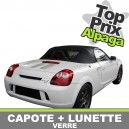Capote auto Toyota MR en Alpaga Stayfast II avec lunette arri&egrave;re en verre avec d&eacute;givrage
