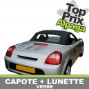 Capote auto Toyota MR en Alpaga Stayfast II avec lunette arri&egrave;re en verre avec d&eacute;givrage