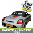 Capote auto Toyota MR2 en Vinyle avec lunette arri&egrave;re en verre avec d&eacute;givrage