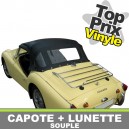 Capote auto Triumph TR3 cabriolet en Vinyle avec lunette arri&egrave;re en PVC