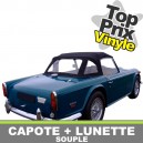Capote auto Triumph TR250 cabriolet en Vinyle avec lunette arri&egrave;re en PVC