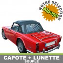 Capote auto Triumph TR5 cabriolet en Alpaga avec lunette arri&egrave;re en PVC