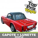 Capote auto Triumph TR5 cabriolet en Vinyle avec lunette arri&egrave;re en PVC
