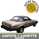 Capote auto Triumph TR8 cabriolet en Alpaga avec lunette arri&egrave;re en PVC