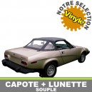 Capote auto Triumph TR8 cabriolet en Vinyle avec lunette arri&egrave;re en PVC