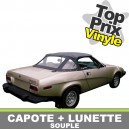Capote auto Triumph TR8 cabriolet en Vinyle avec lunette arri&egrave;re en PVC