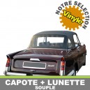 Capote auto Triumph Herald cabriolet en Vinyle avec lunette arri&egrave;re en PVC