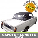 Capote auto Triumph Vitesse cabriolet en Vinyle avec lunette arri&egrave;re en PVC