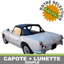 Capote auto Triumph Spitfire 4 cabriolet en Alpaga avec lunette arri&egrave;re en PVC