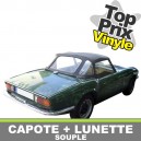 Capote auto Triumph Spitfire MK4 cabriolet en Vinyle Leather Grain avec lunette arri&egrave;re en PVC