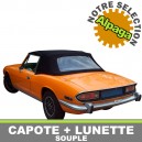 Capote auto Triumph Stag cabriolet en Alpaga avec lunette arri&egrave;re en PVC