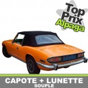 Capote auto Triumph Stag cabriolet en Alpaga Stayfast avec lunette arri&egrave;re en PVC