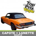 Capote auto Triumph Stag cabriolet en Vinyle Leather Grain avec lunette arri&egrave;re en PVC