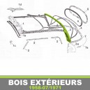 Bois ext&eacute;rieurs pour capote de Volkswagen Coccinelle de 1958 &agrave; 07/1971