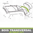 Bois transversal arri&egrave;re pour capote de volkswagen coccinelle 08/1964 &agrave; 07/1971