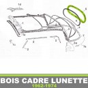 Bois de cadre de lunette pour capote Volkswagen Coccinelle de 1962 &agrave; 1974