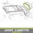 Joint de lunette arri&egrave;re pour capote de Volkswagen Coccinelle 1962 &agrave; 1972