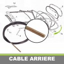 C&acirc;ble arri&egrave;re de tension pour capote de Volkswagen 1302/1303 Coccinelle