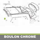 Boulon chrom&eacute; pour tige filet&eacute;e pour coccinelle Volkswagen 1302/1303