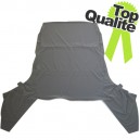 Ciel de toit / Pavillon int&eacute;rieur pour capote Volkswagen Golf 3 cabriolet en velours avec le profil&eacute; plastique arri&egrave;re