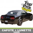 Capote auto Ford Mustang cabriolet en vinyle Sailcloth avec lunette arriere en verre