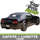 Capote auto Ford Mustang cabriolet en vinyle Sailcloth avec lunette arriere en verre