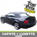 Capote auto Ford Mustang cabriolet en vinyle avec lunette arriere en verre