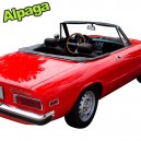 Couvre capote Alfa Romeo Coda Tronca (1750/2000) cabriolet en Alpaga Sonnenland