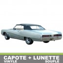 Capote auto Buick Wildcat cabriolet en vinyle avec lunette arriere en PVC