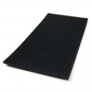 Tapis de sol en caoutchouc noir stries fines