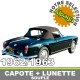 Capote auto Alfa Romeo Giulietta Spider cabriolet en Alpaga avec lunette arriere en PVC