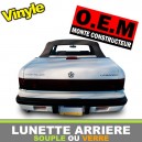 Lunette arri&egrave;re pour capote de Chrysler Le Baron cabriolet en Vinyle