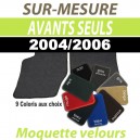 Tapis auto sur-mesure voiture Opel Corsa C cabriolet - Tapis avants en moquette velours
