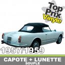 Capotes auto Alfa Romeo 2000 Spider cabriolet en vinyle sur toile coton avec lunette arriere en PVC