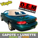 Capote auto Chrysler Stratus cabriolet en Vinyle avec lunette arriere