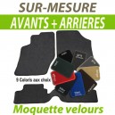 Tapis auto sur-mesure voiture Alfa Romeo GTV Spider coup&eacute; - Tapis avants + arri&egrave;res en moquette velours