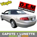 Capote auto Chrysler Sebring cabriolet en Vinyle avec lunette arriere