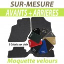 Tapis auto sur-mesure voiture Alfa Romeo GTV Spider coup&eacute; - Tapis avants + arri&egrave;res en moquette velours